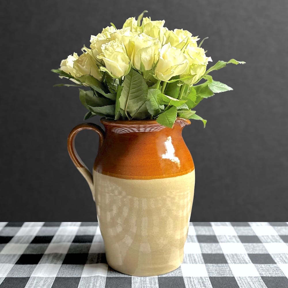 Two Tone Farmhouse Stoneware Jug - Extra Large