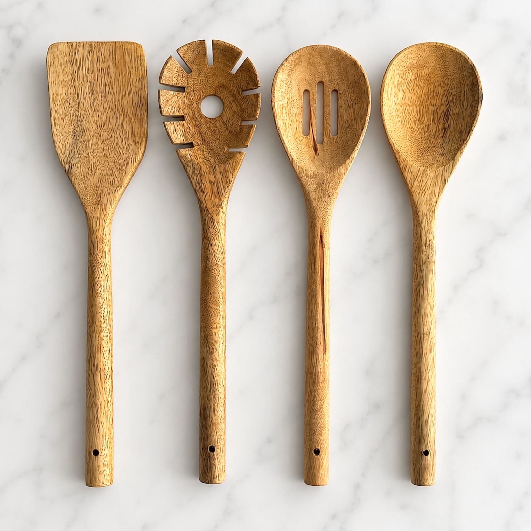 Midford Utensils Set of Four - Natural Mango Wood