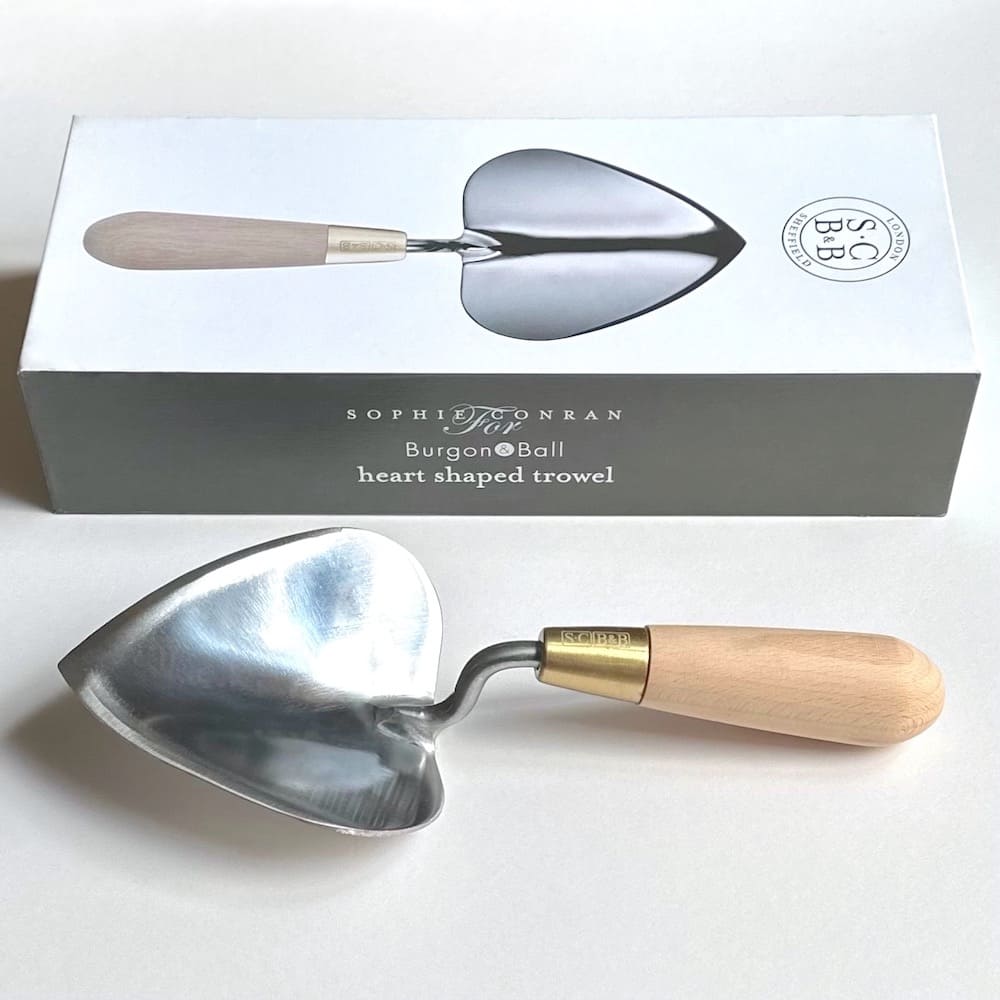 Beech Handled Stainless Steel Heart Shaped Trowel