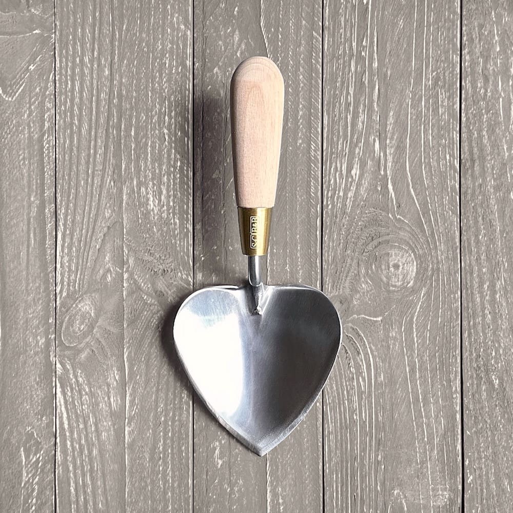 Beech Handled Stainless Steel Heart Shaped Trowel