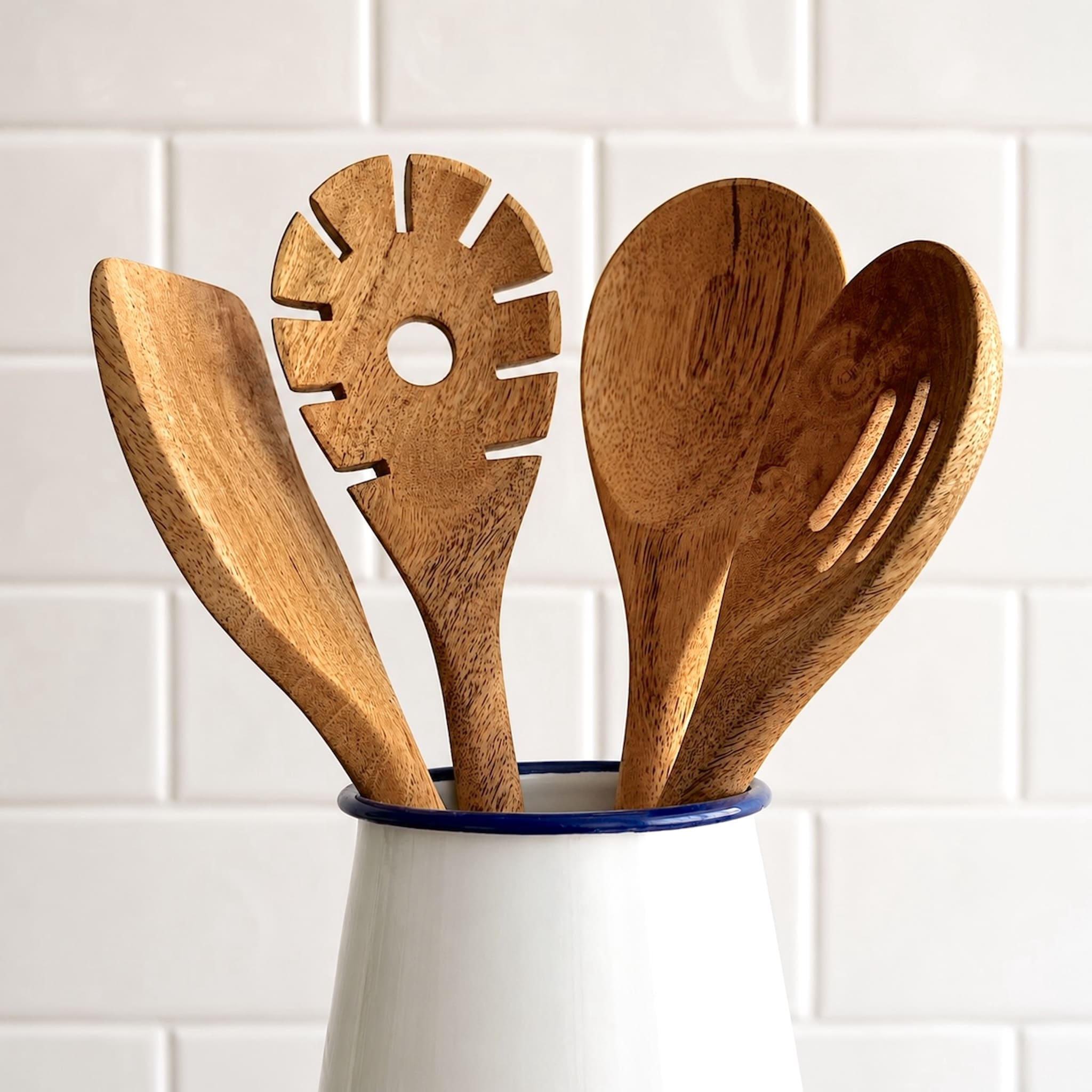 Midford Utensils Set of Four - Natural Mango Wood