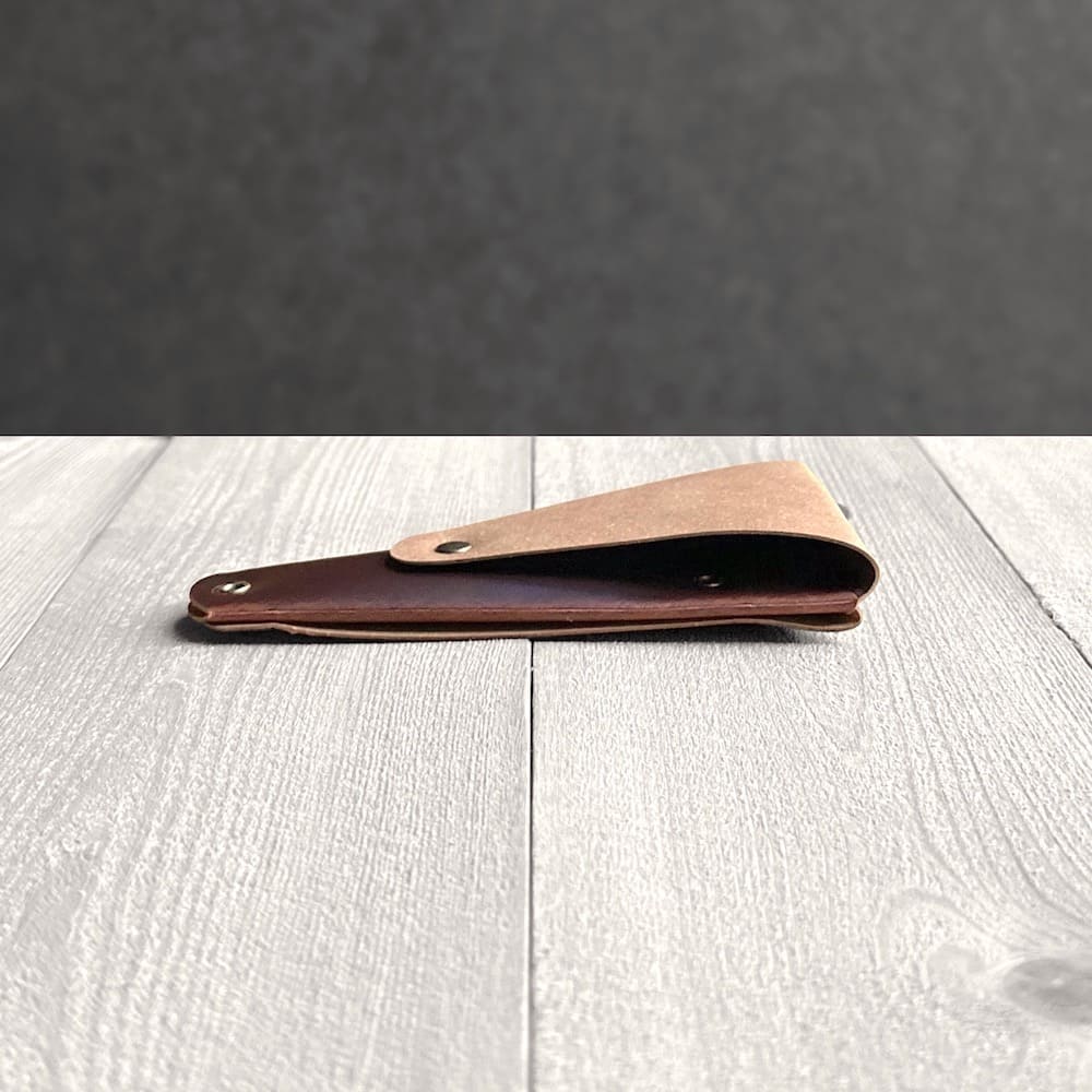 Gardeners Mini Snips with Recycled Leather Case - Brown