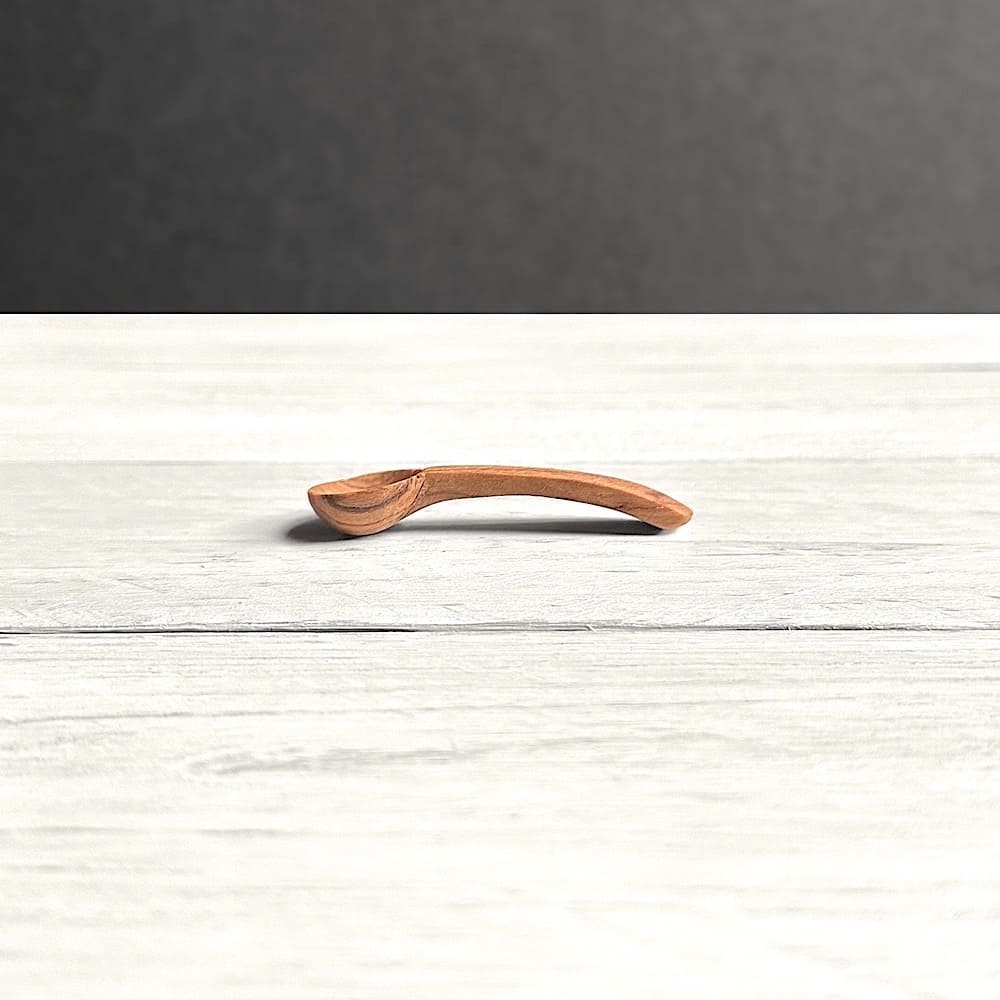 Hand Carved Olive Wood Salt Spoon