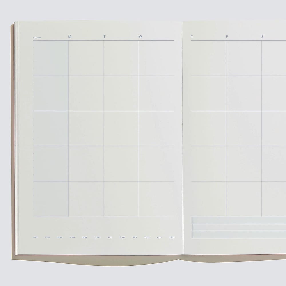 One Year Planner - Monthly - Lilac Grey