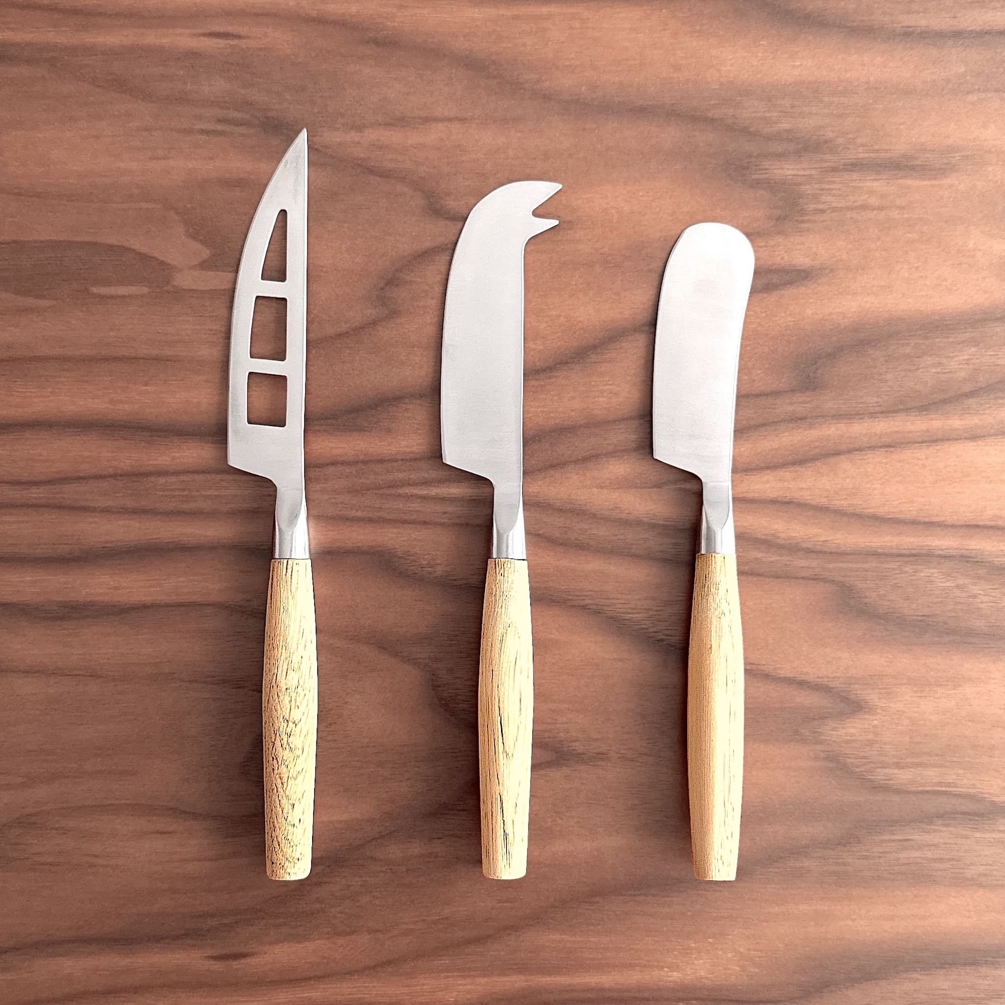 Classic Cheese Knives Set of 3 Natural