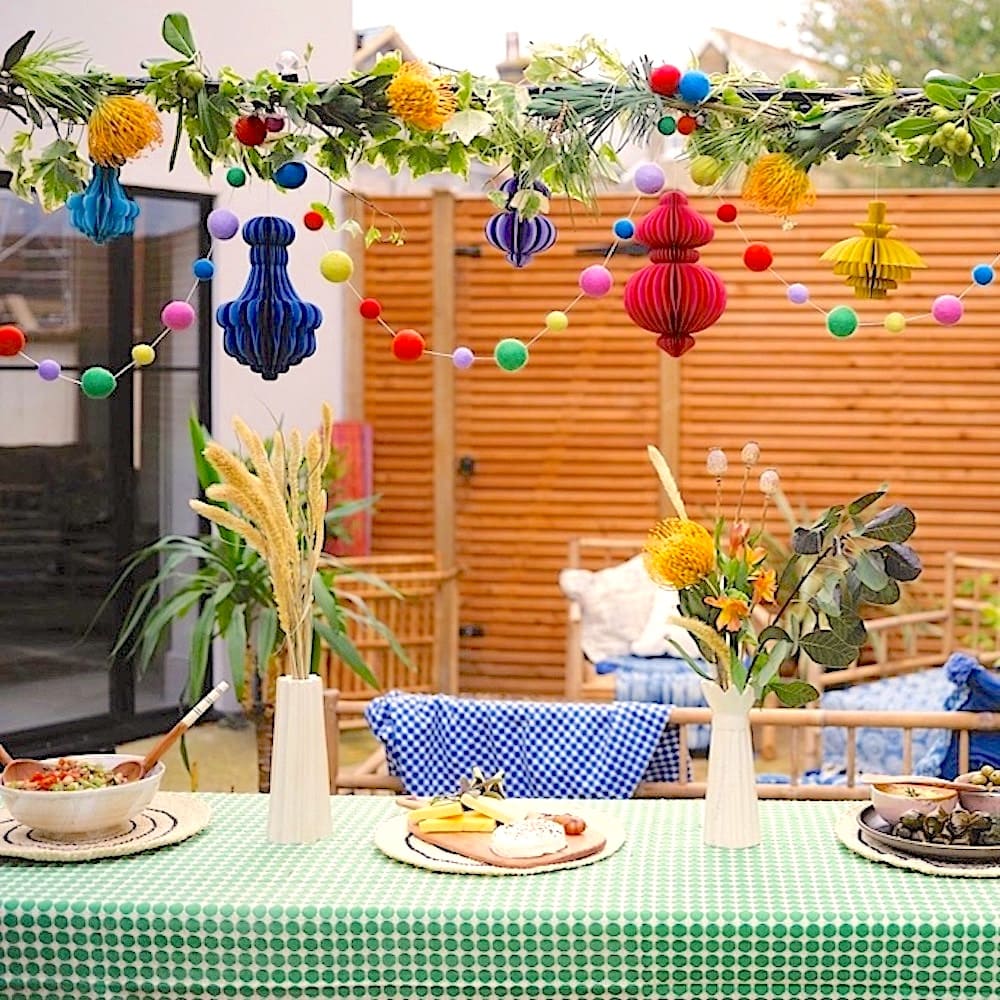 Handmade Felt Pom Pom Garland