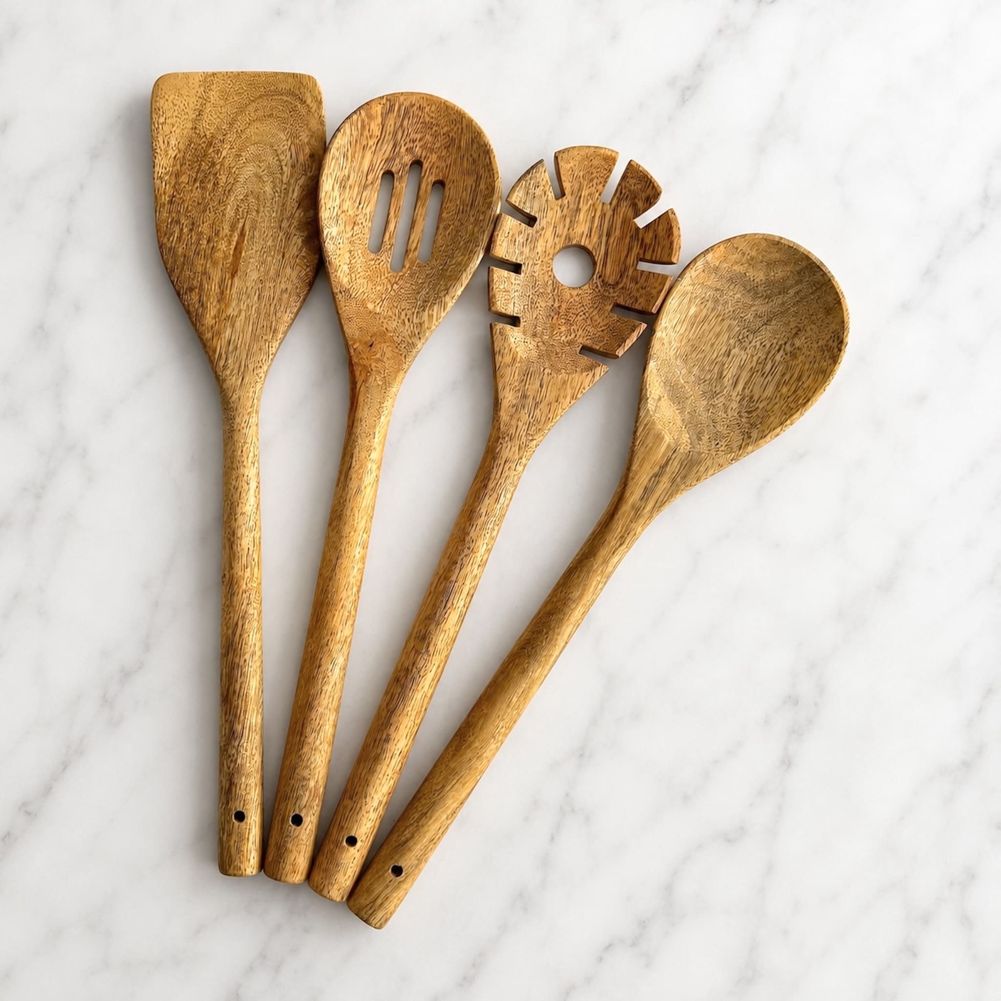 Midford Utensils Set of Four - Natural Mango Wood