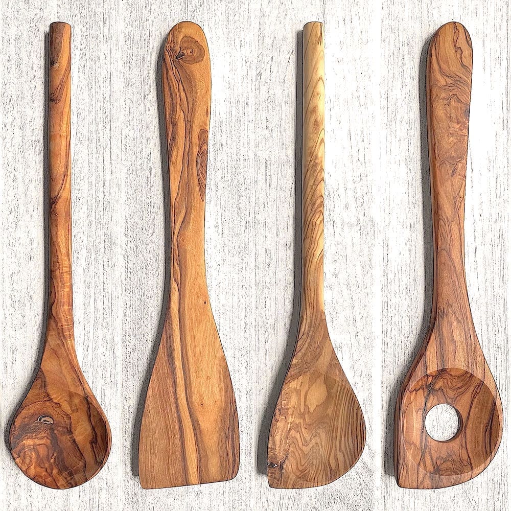 Olive Wood Utensils - Set of Four