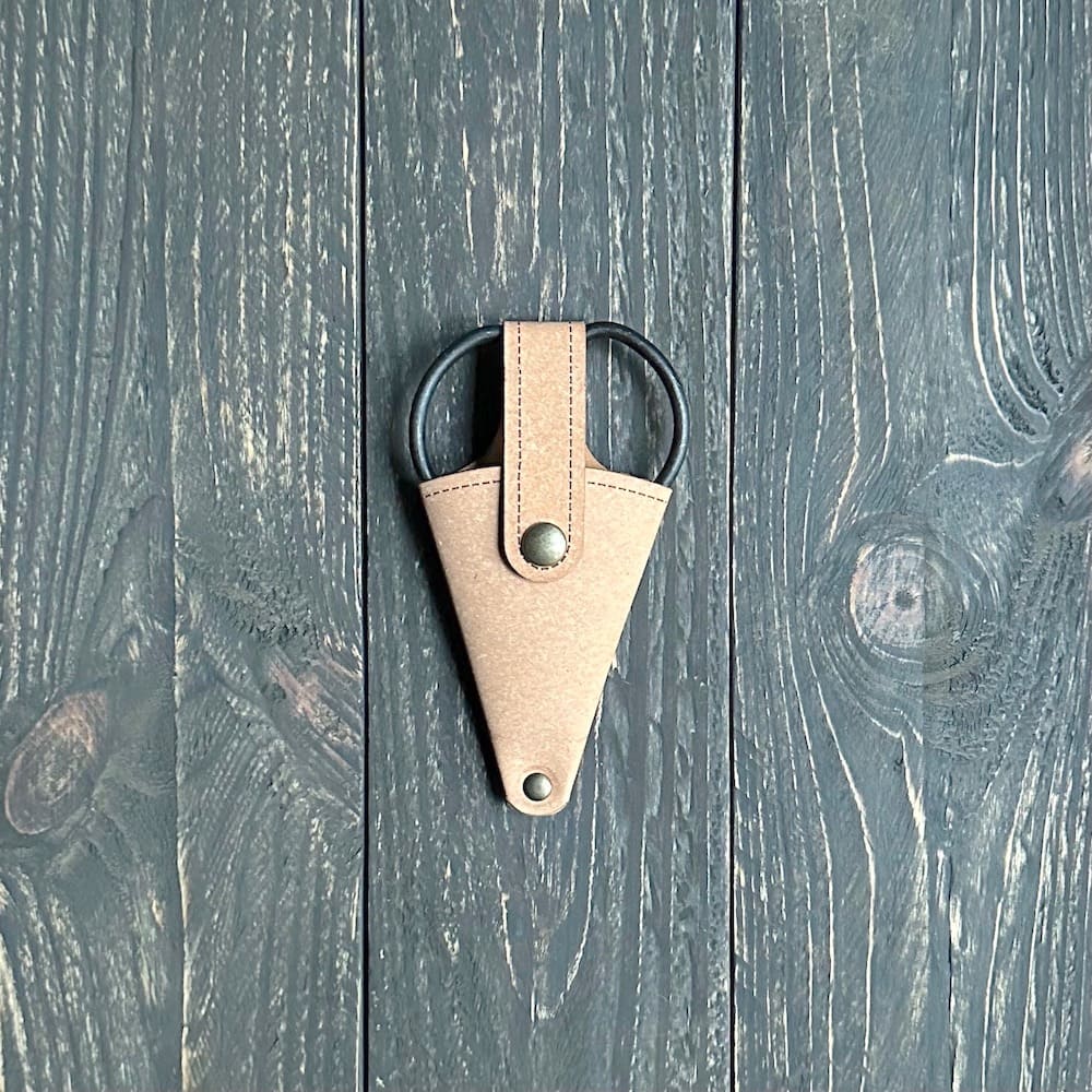 Small Gardeners Scissors with Recycled Leather Case - Natural