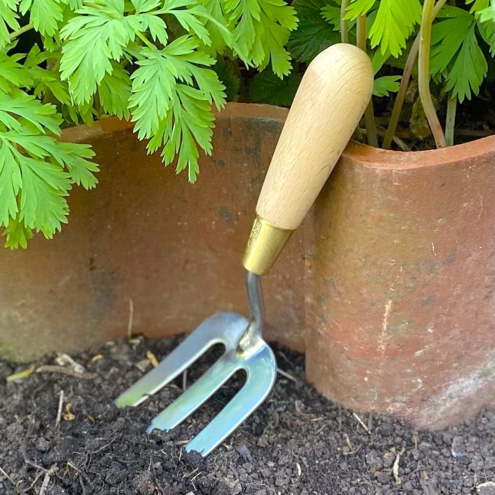 Beech Handled Stainless Steel Hand Fork