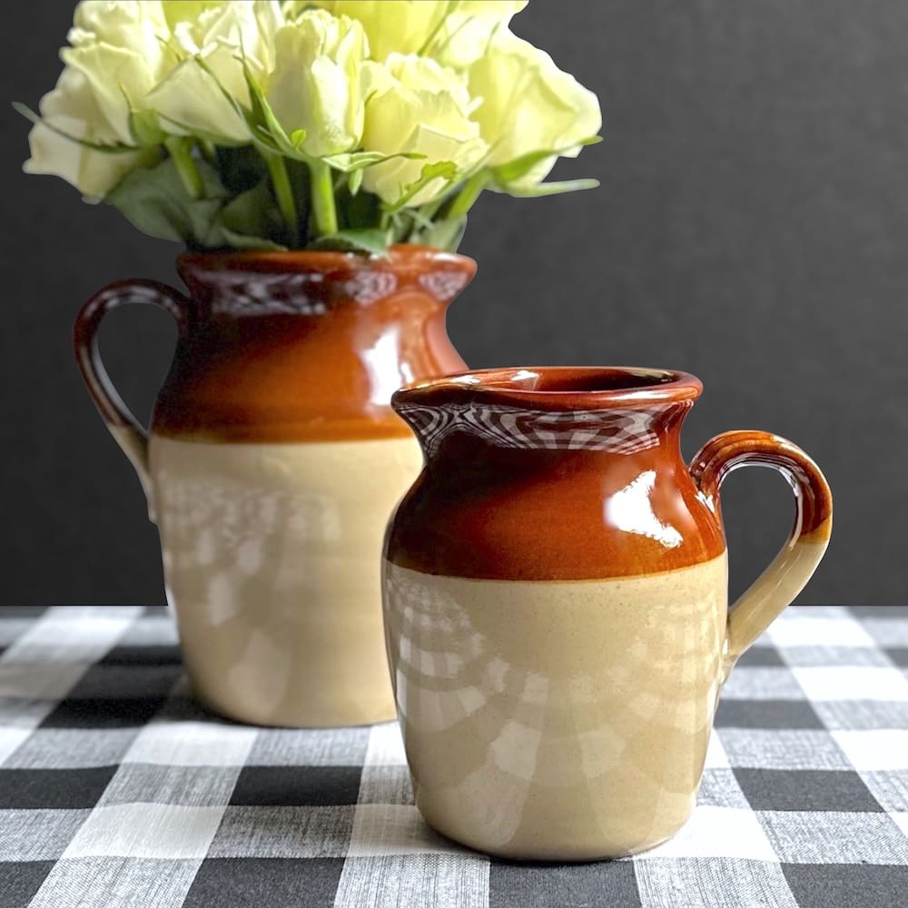 Two Tone Farmhouse Stoneware Jug - Small
