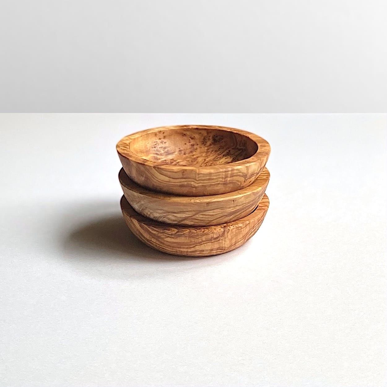 Trio of Mini Olive Wood Bowls