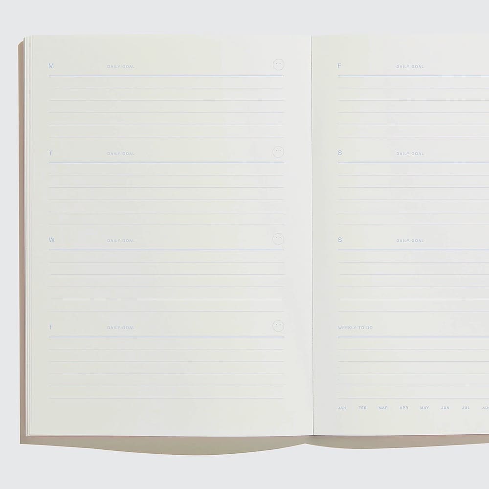 One Year Planner - Weekly - Stone Blue