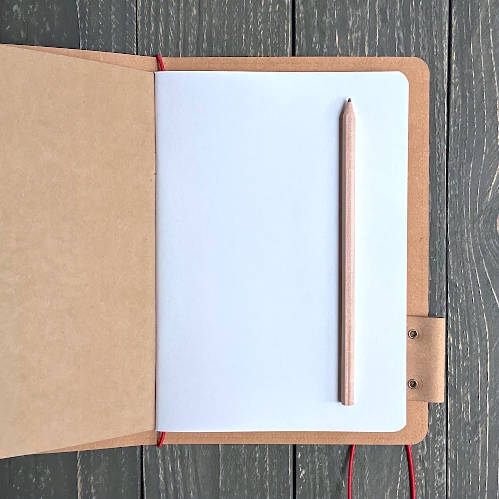 Notebook with Recycled Leather Cover