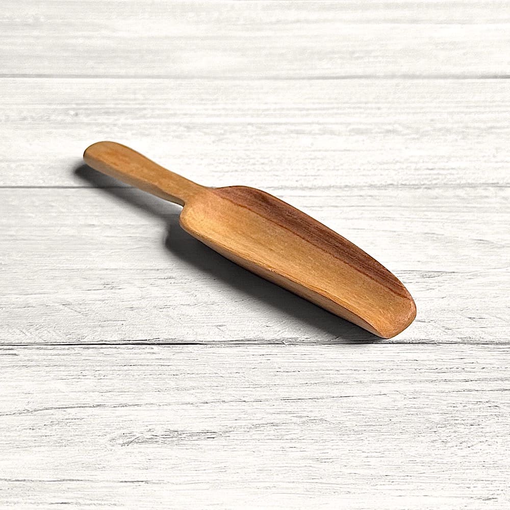 Hand Carved Olive Wood Long Narrow Scoop