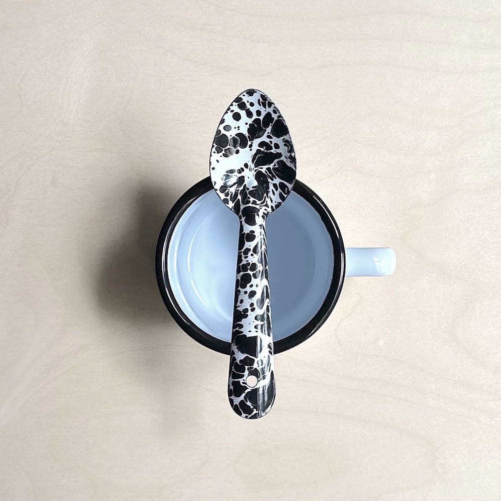 Dalmatian Splatter Enamel Condiment Spoon