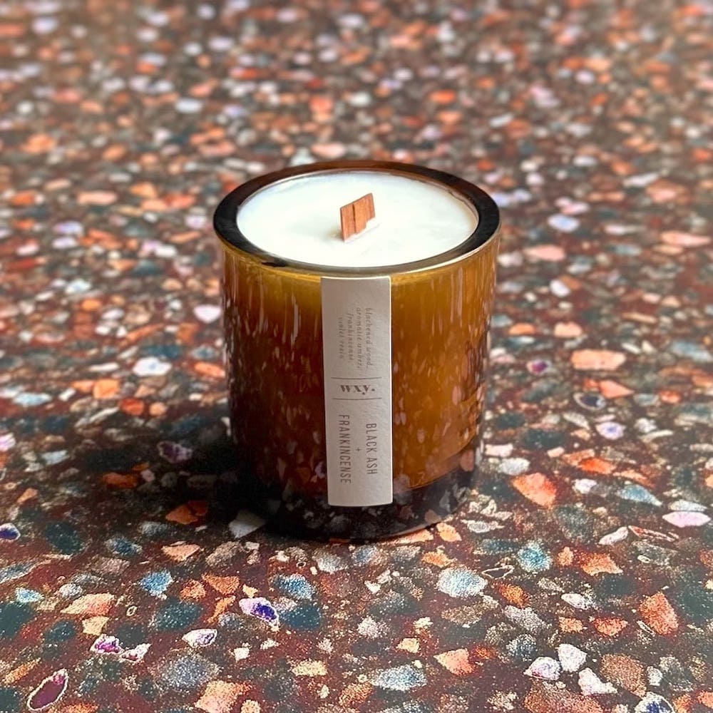 Black Ash & Frankincense Scented Candle