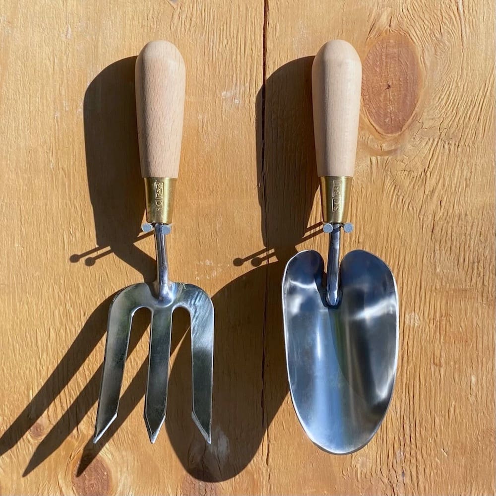 Beech Handled Stainless Steel Hand Fork