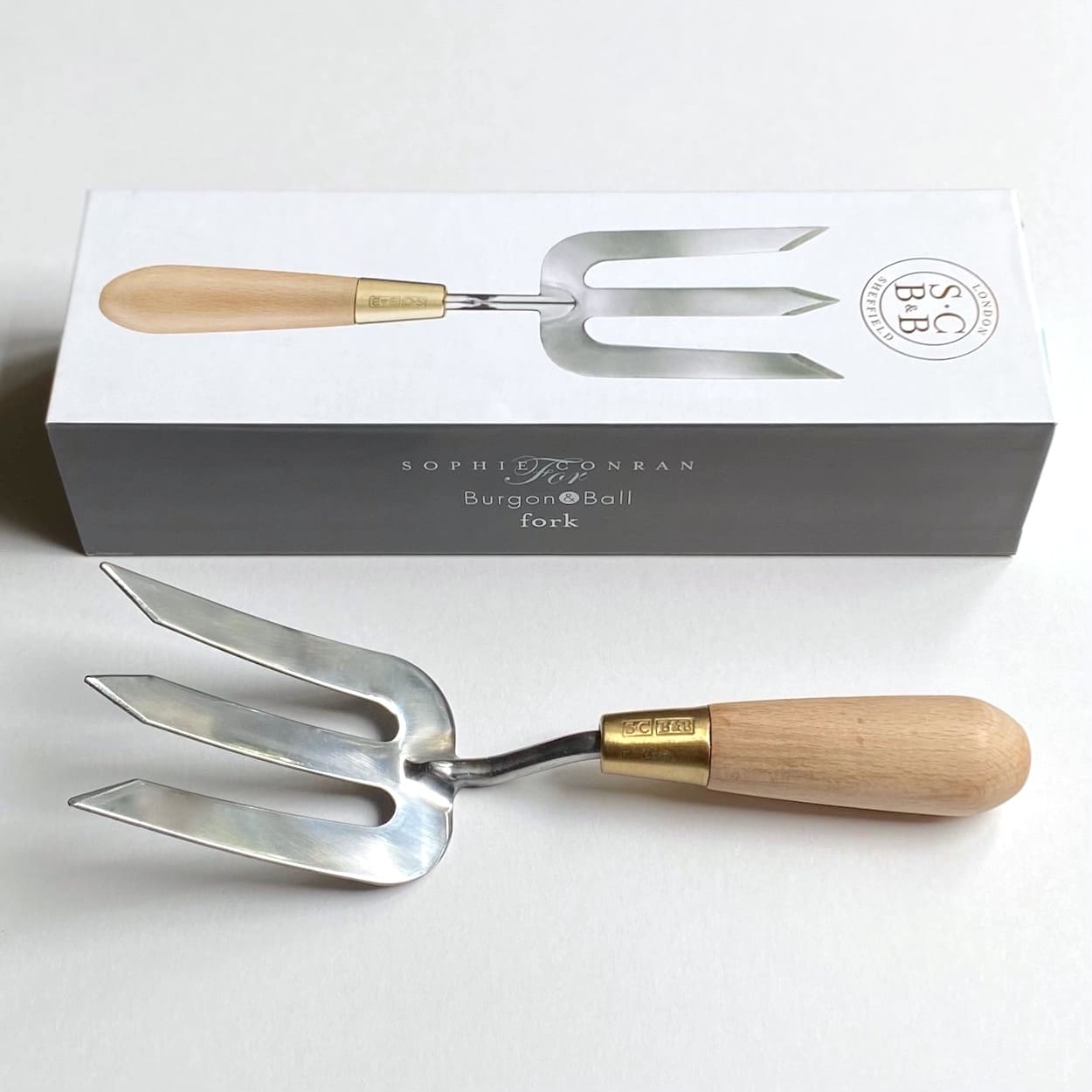 Beech Handled Stainless Steel Hand Fork