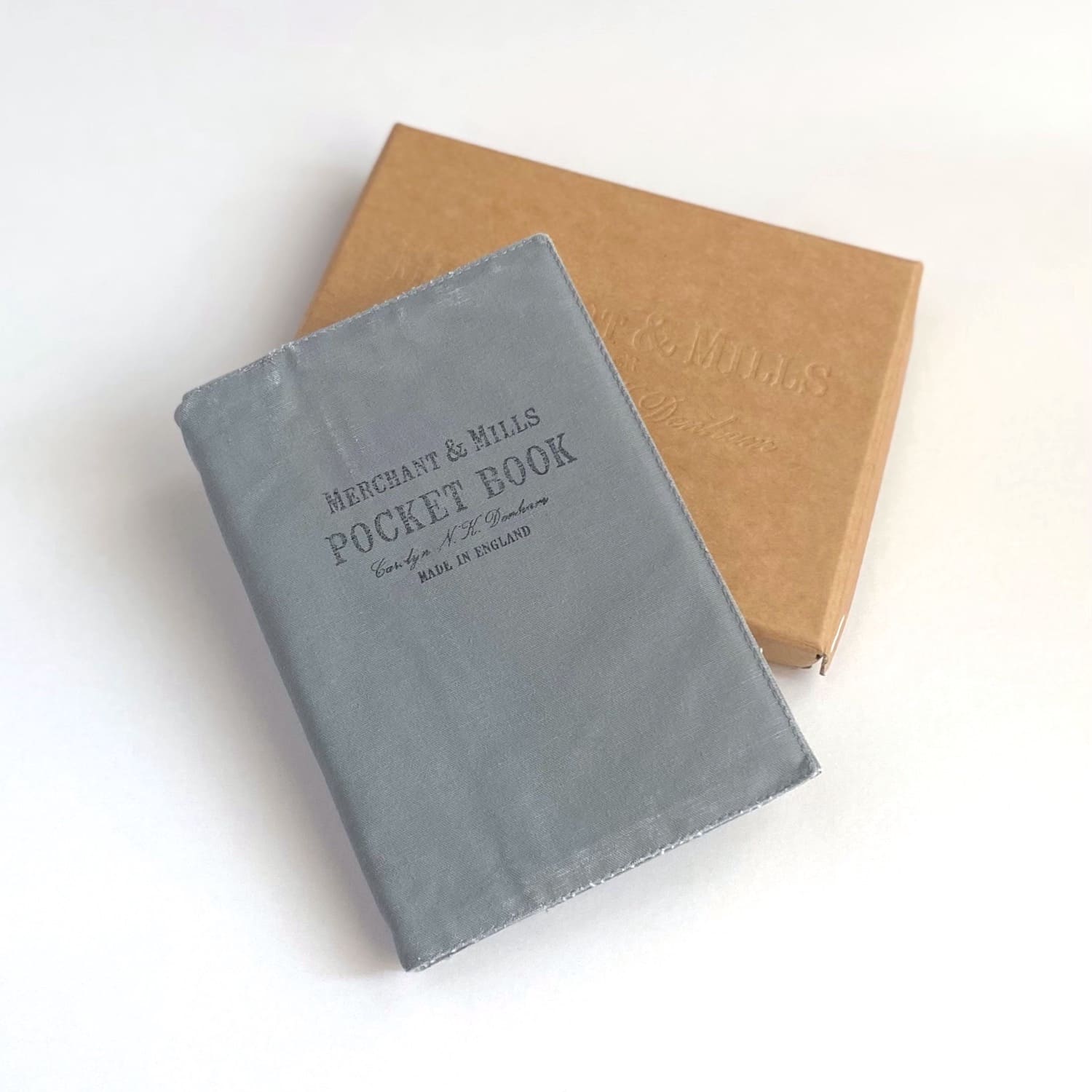 Duck Canvas Covered Pocket Book - Grey