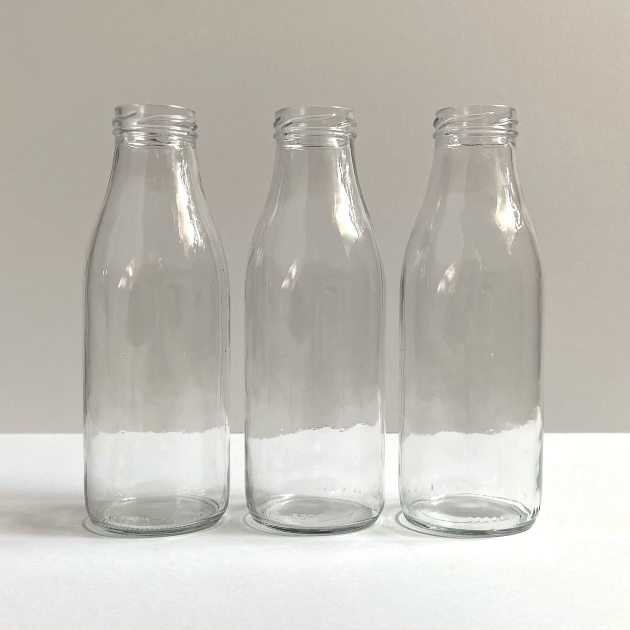 Trio of Milk Bottle Vases - Large