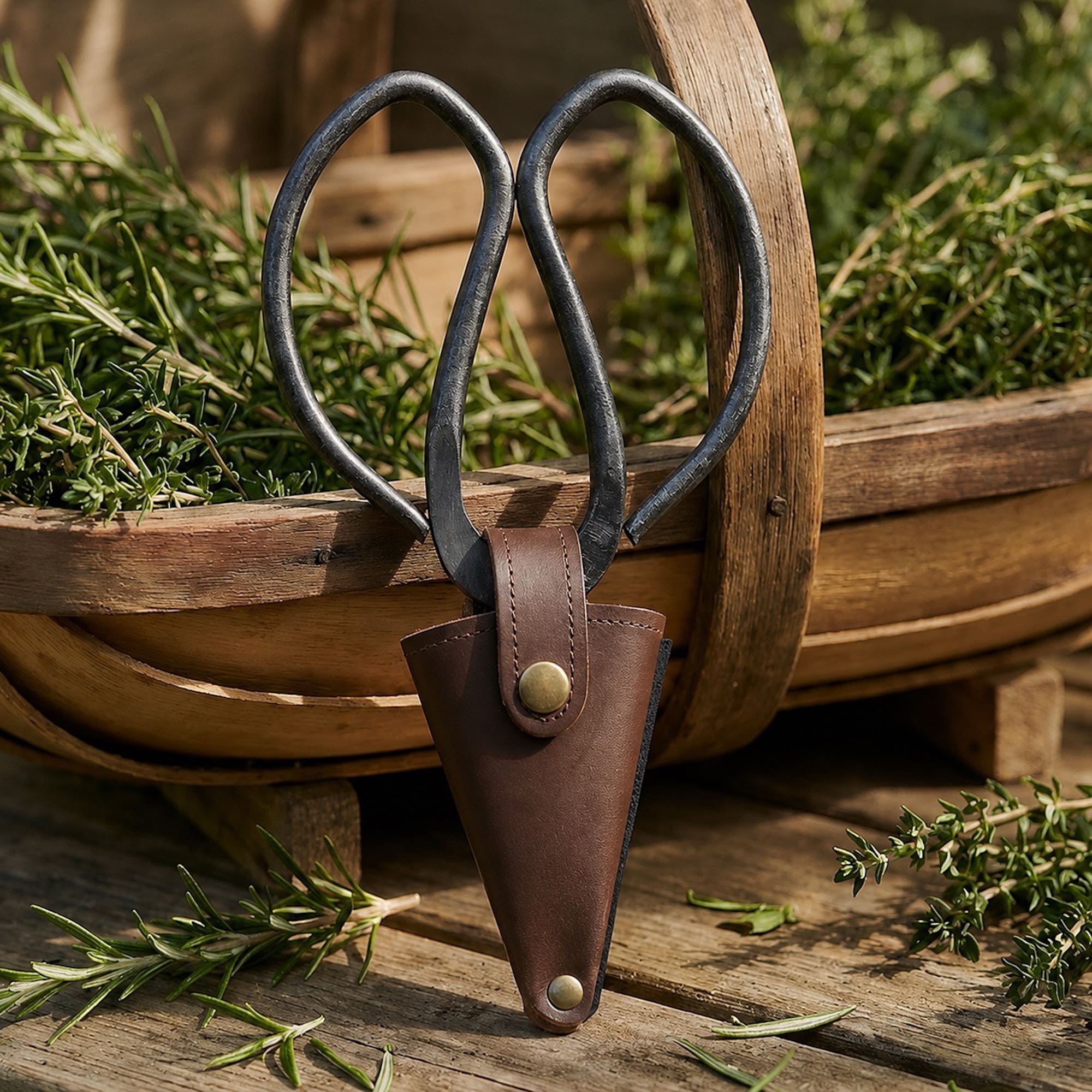 Gardeners Scissors with Vegan Leather Case