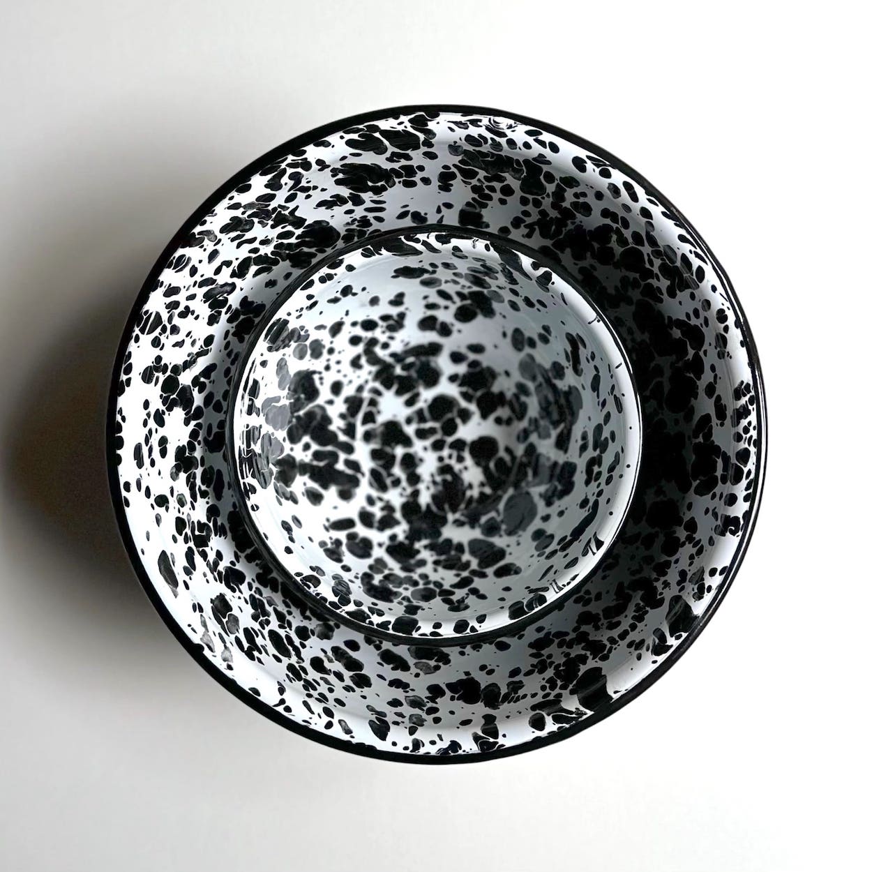 Dalmatian Splatter Enamel Bowl - Small