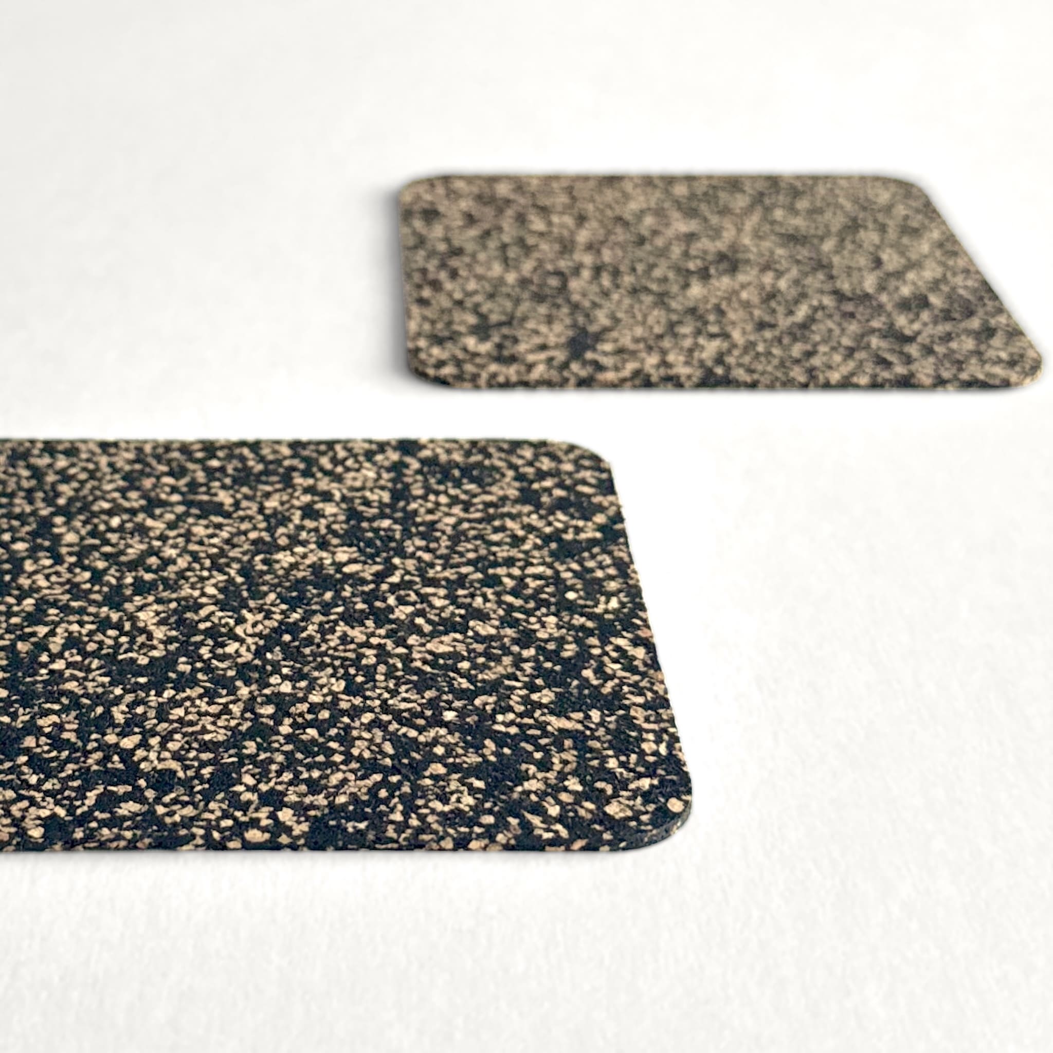 Square Cork and Recycled Rubber Coasters - Set of Four