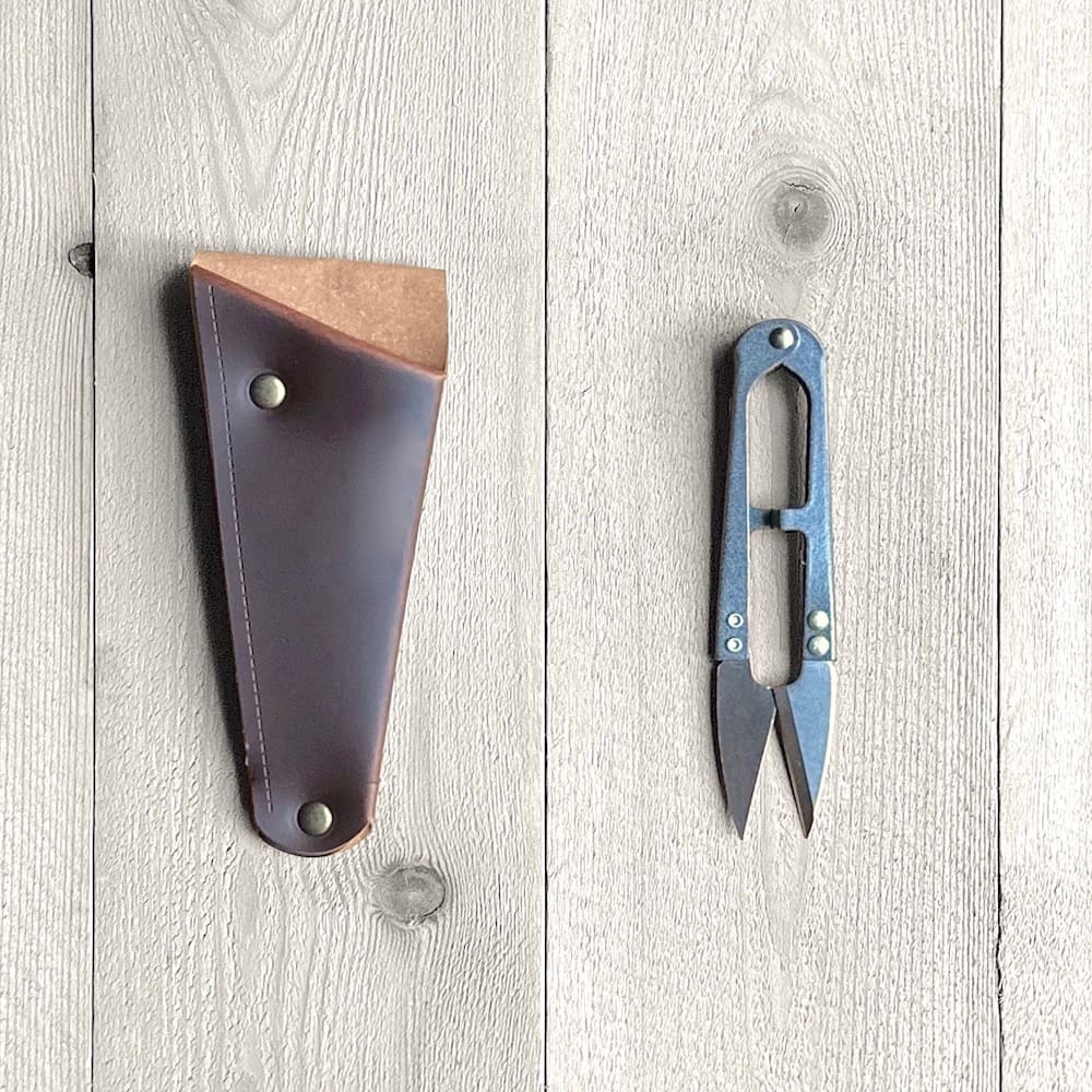 Gardeners Mini Snips with Recycled Leather Case