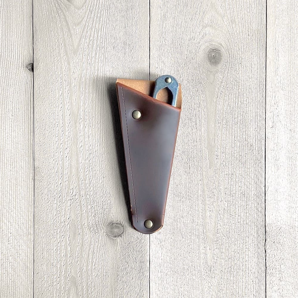 Gardeners Mini Snips with Recycled Leather Case
