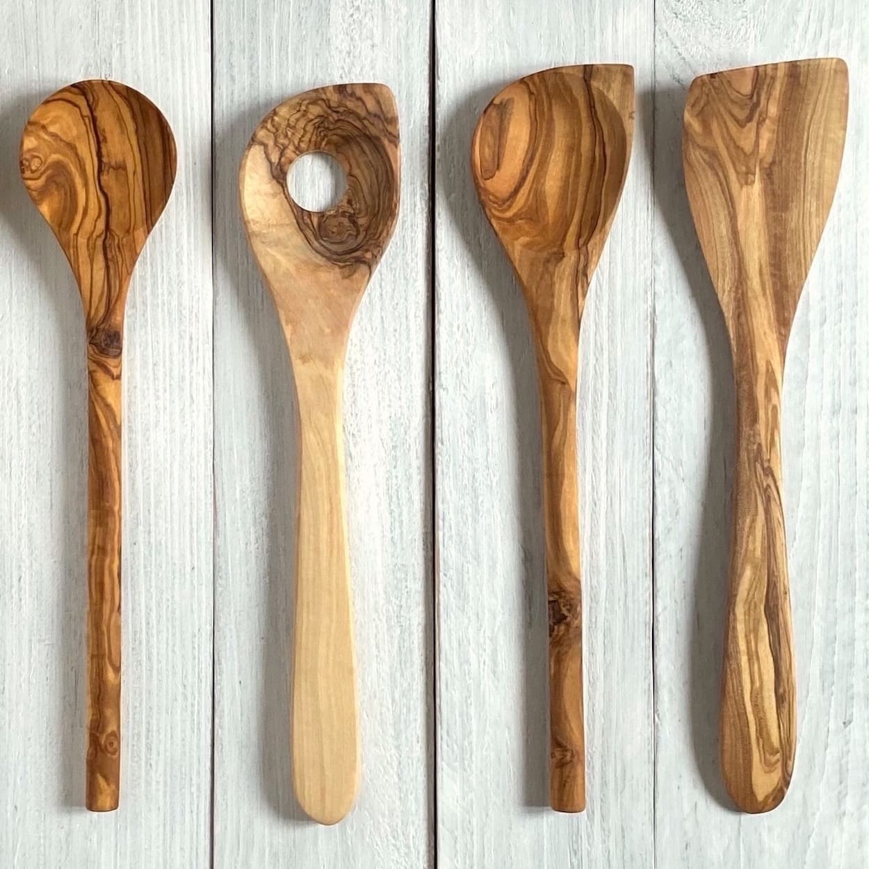 Olive Wood Round Mixing Spoon