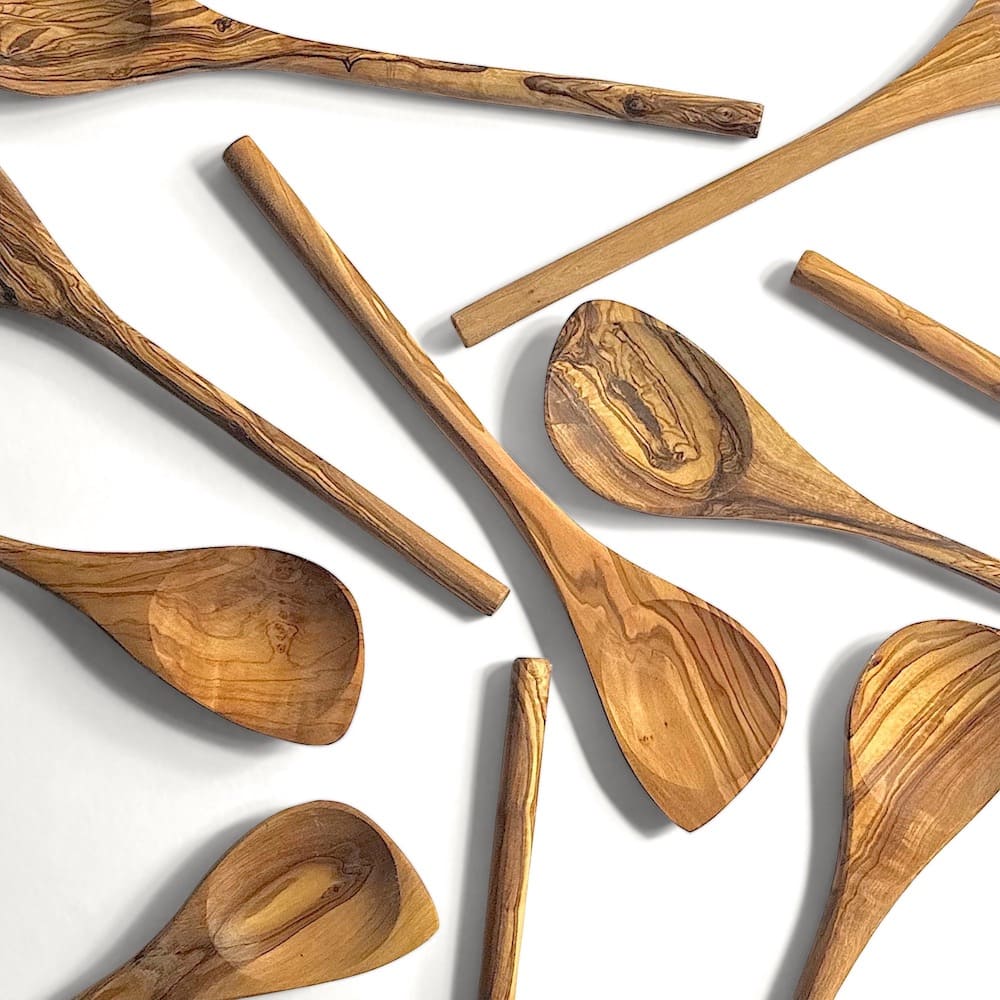 Olive Wood Corner Mixing Spoon