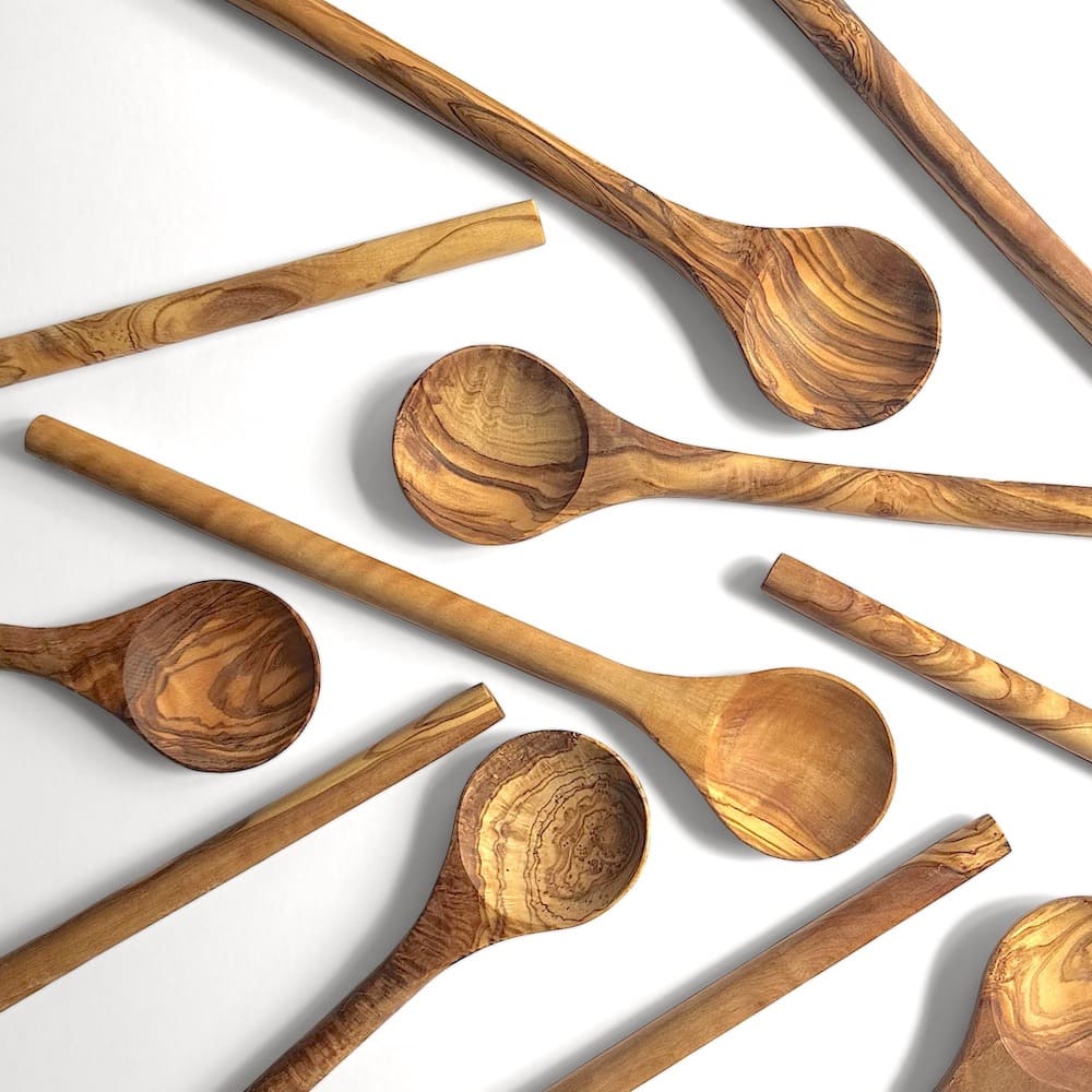 Olive Wood Round Mixing Spoon