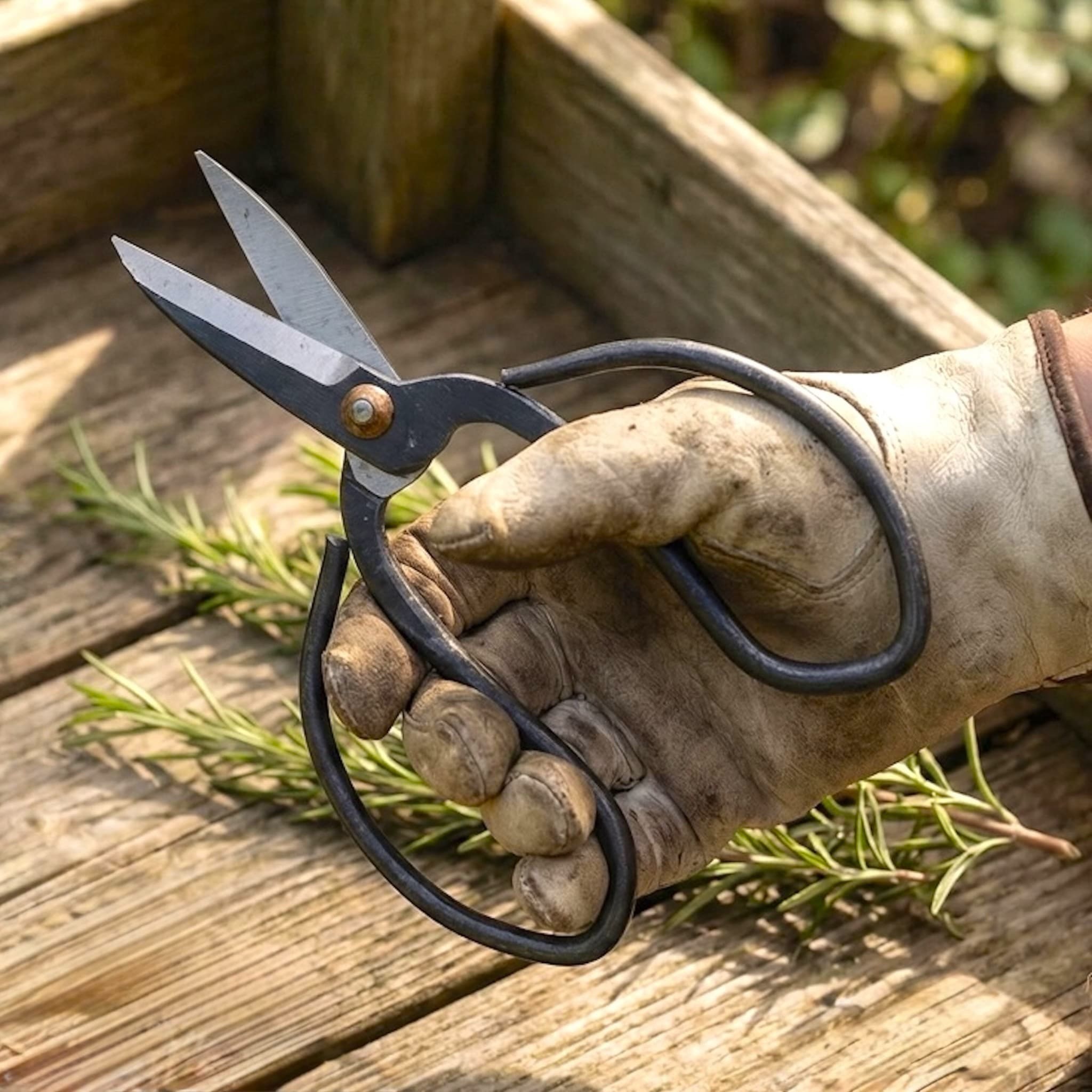Gardeners Scissors with Vegan Leather Case