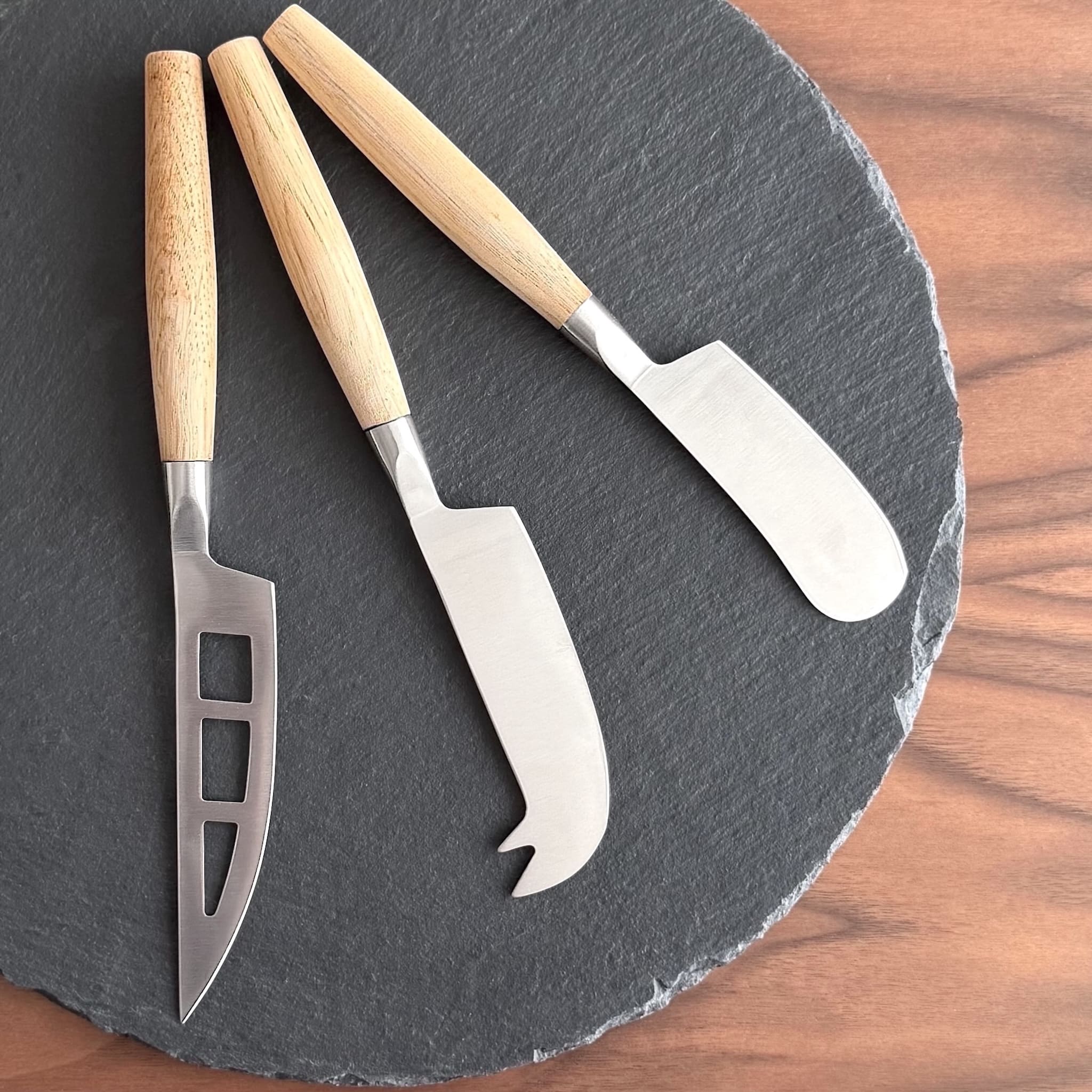 Classic Cheese Knives Set of 3 Natural