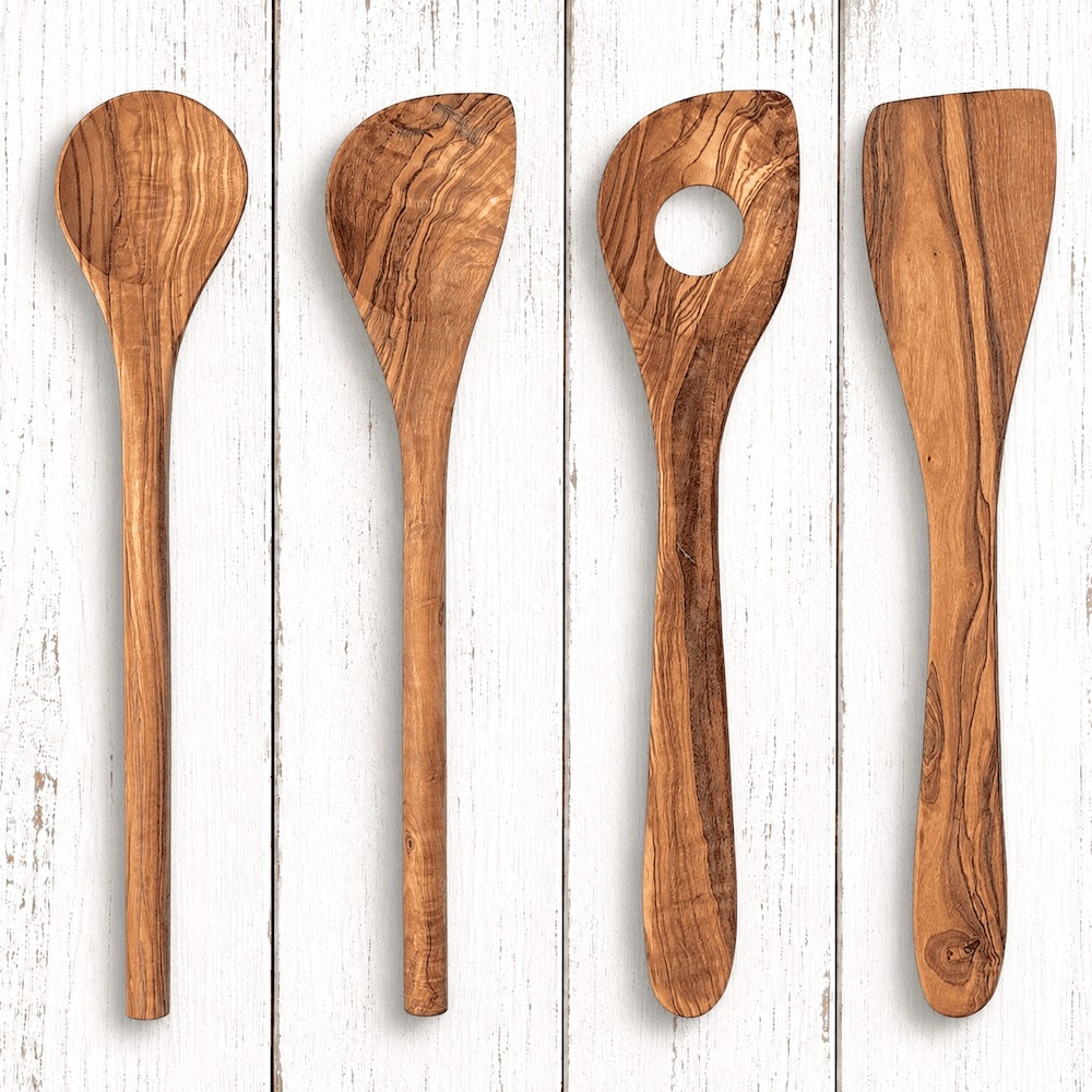 Olive Wood Utensils - Set of Four