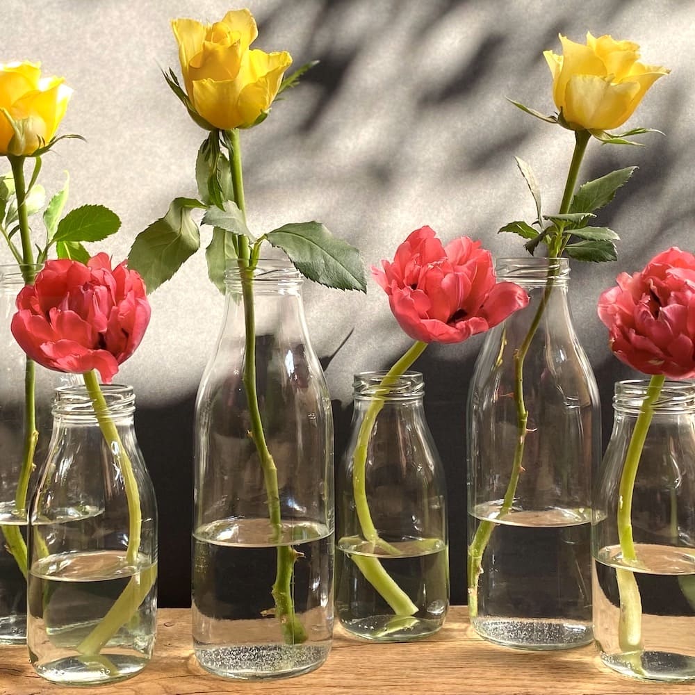 Trio of Milk Bottle Vases - Large