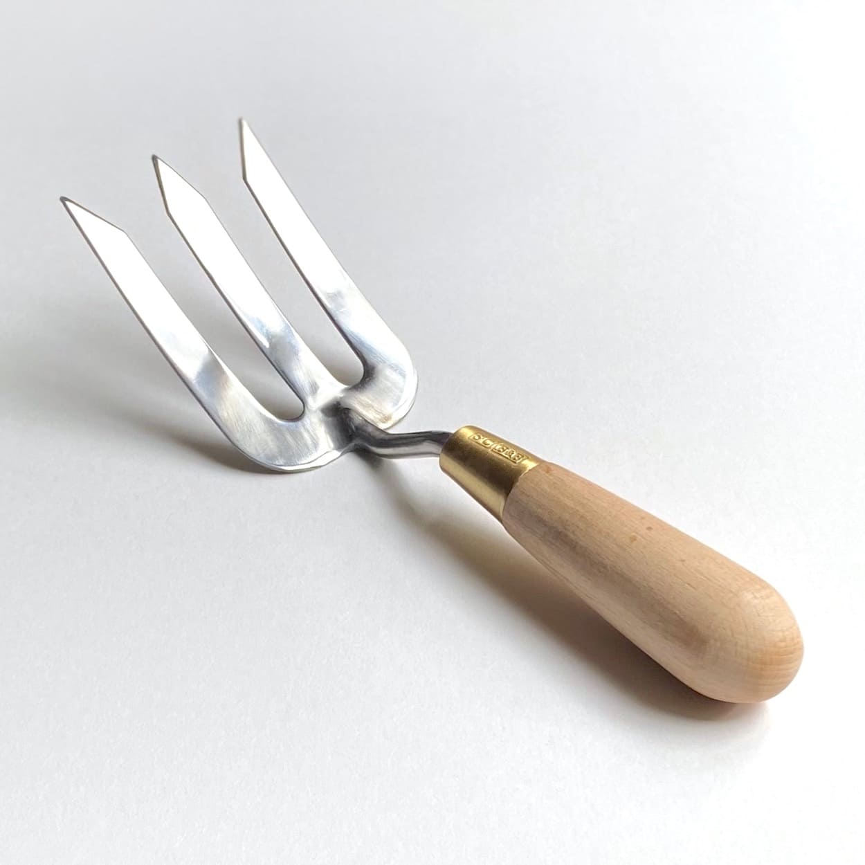 Beech Handled Stainless Steel Hand Fork