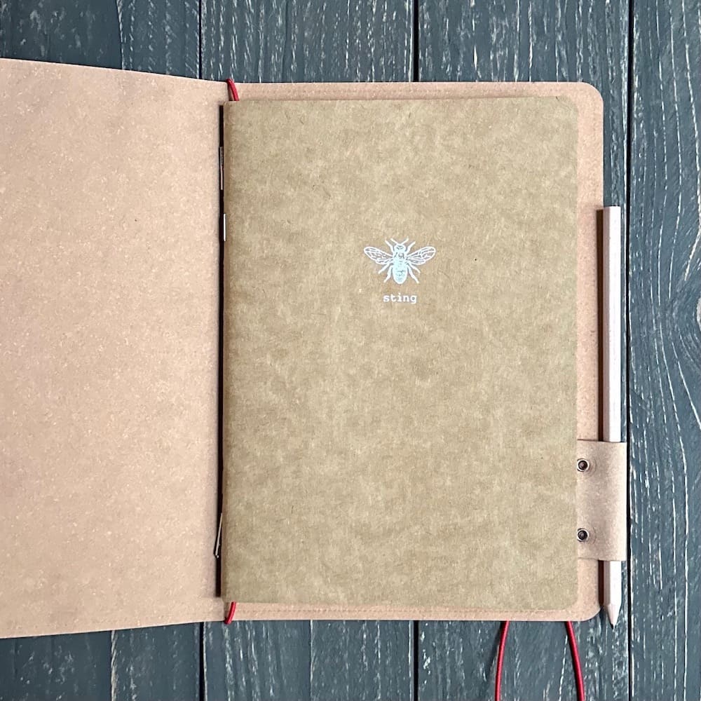 Notebook with Recycled Leather Cover