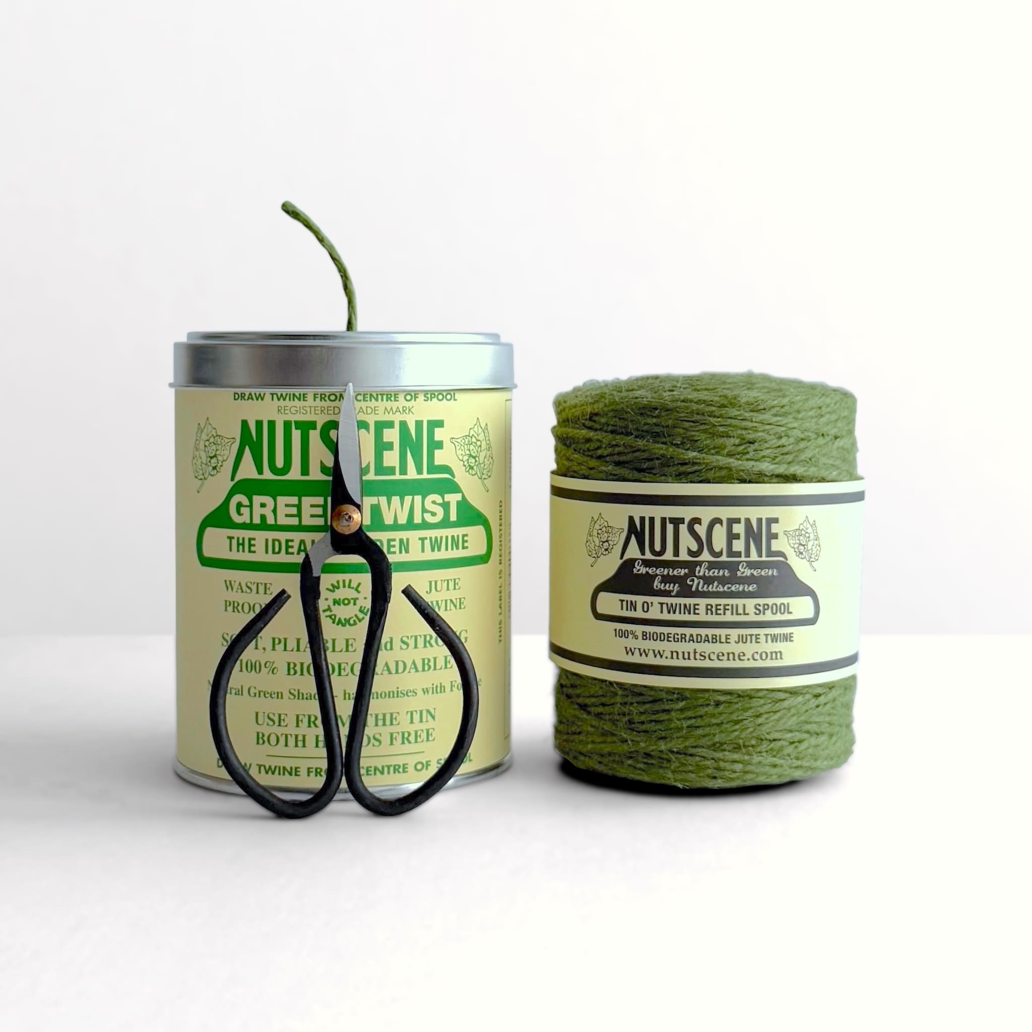 Tin of Twine with Refill & Scissors