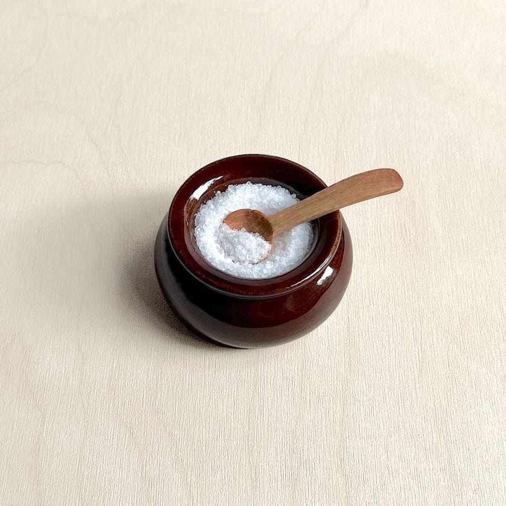Hand Carved Olive Wood Salt Spoon