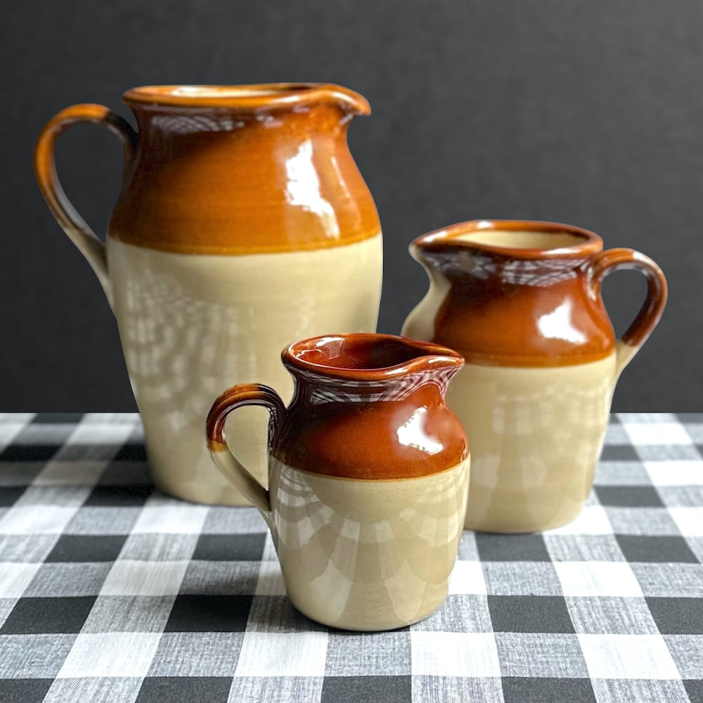 Two Tone Farmhouse Stoneware Jug - Small